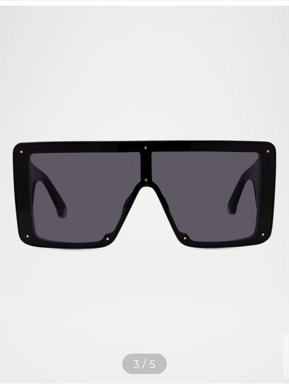 Stella Mccartney Oversized Shield Sunglasses - Black- New